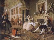 William Hogarth Group painting fashionable marriage Breakfast oil painting on canvas